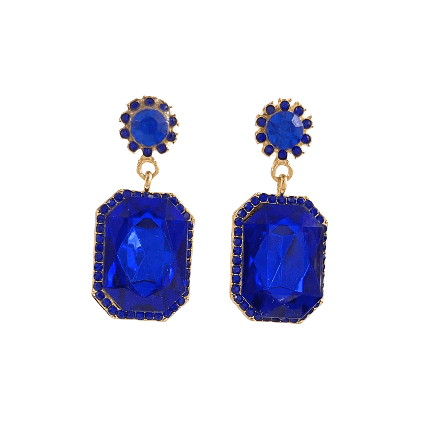 Boucles d'Oreilles Pendantes Azur Élégance