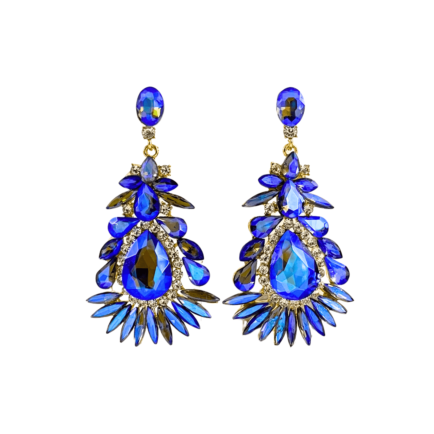 Boucles d'Oreilles Pendantes Paon
