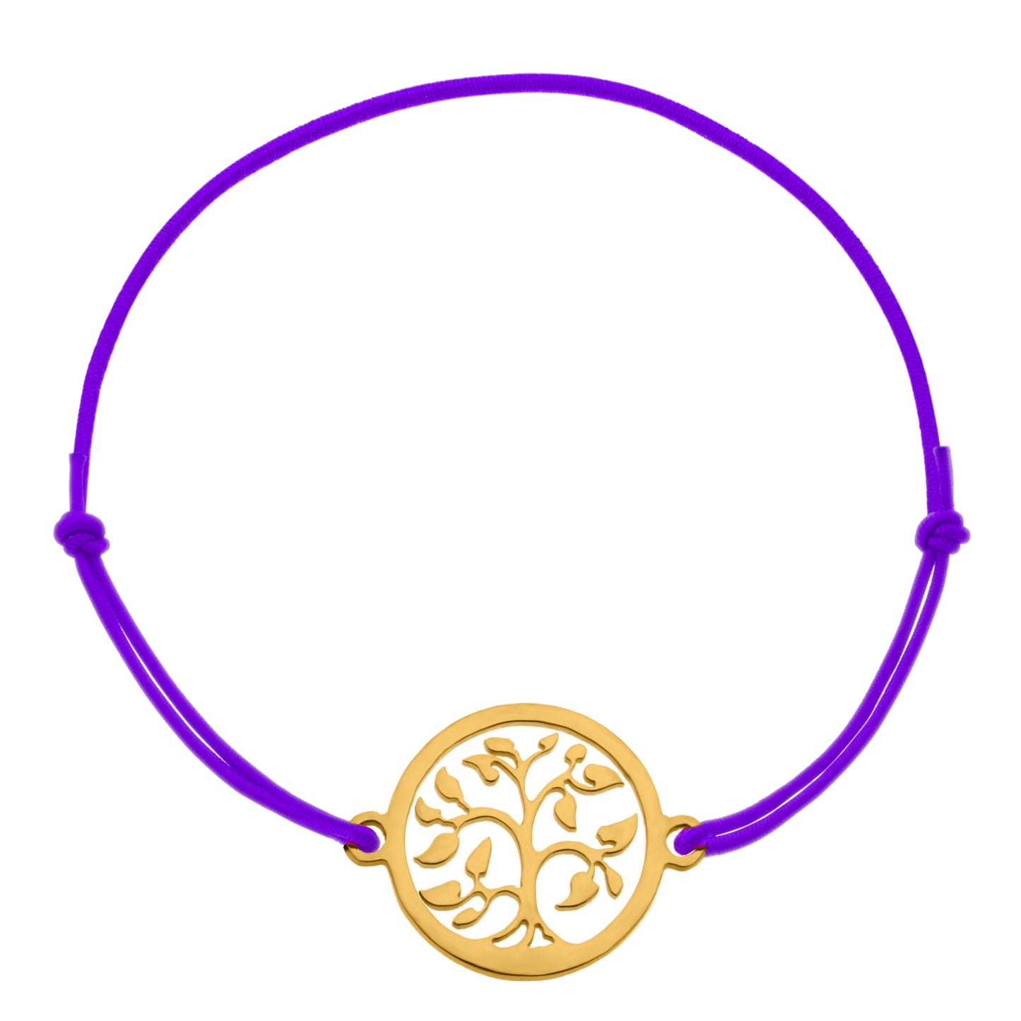 Bracelet Arbre De Vie En Acier Doré