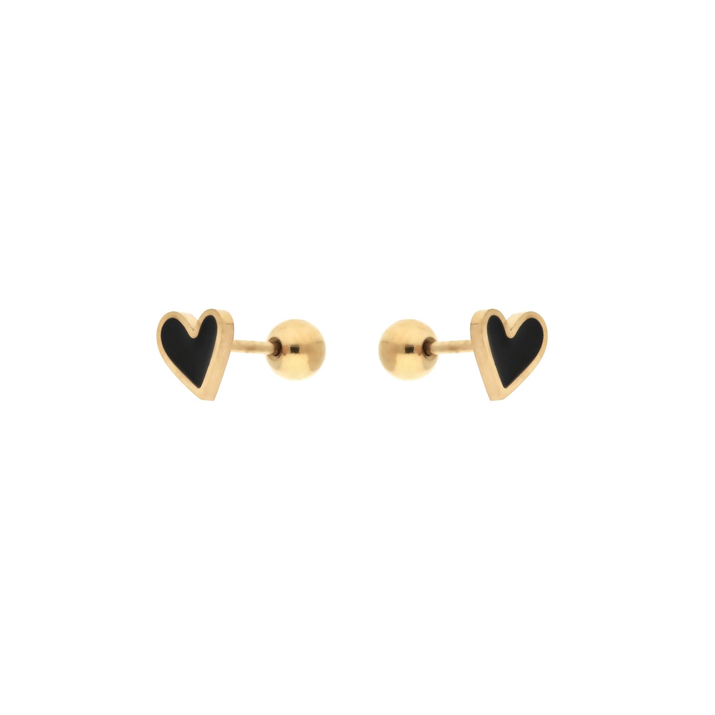 Boucles d'Oreilles Puces Viva Noir