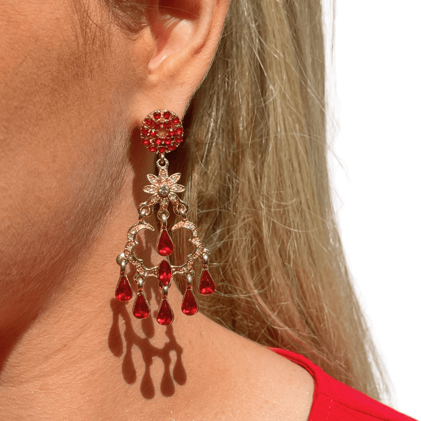 Photo Portée Boucles d'Oreilles Pendantes Soraya