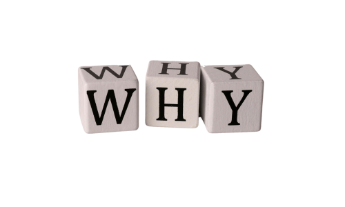 Illustration avec le mot « WHY » pour introduire les raisons de porter des boucles d'oreilles.