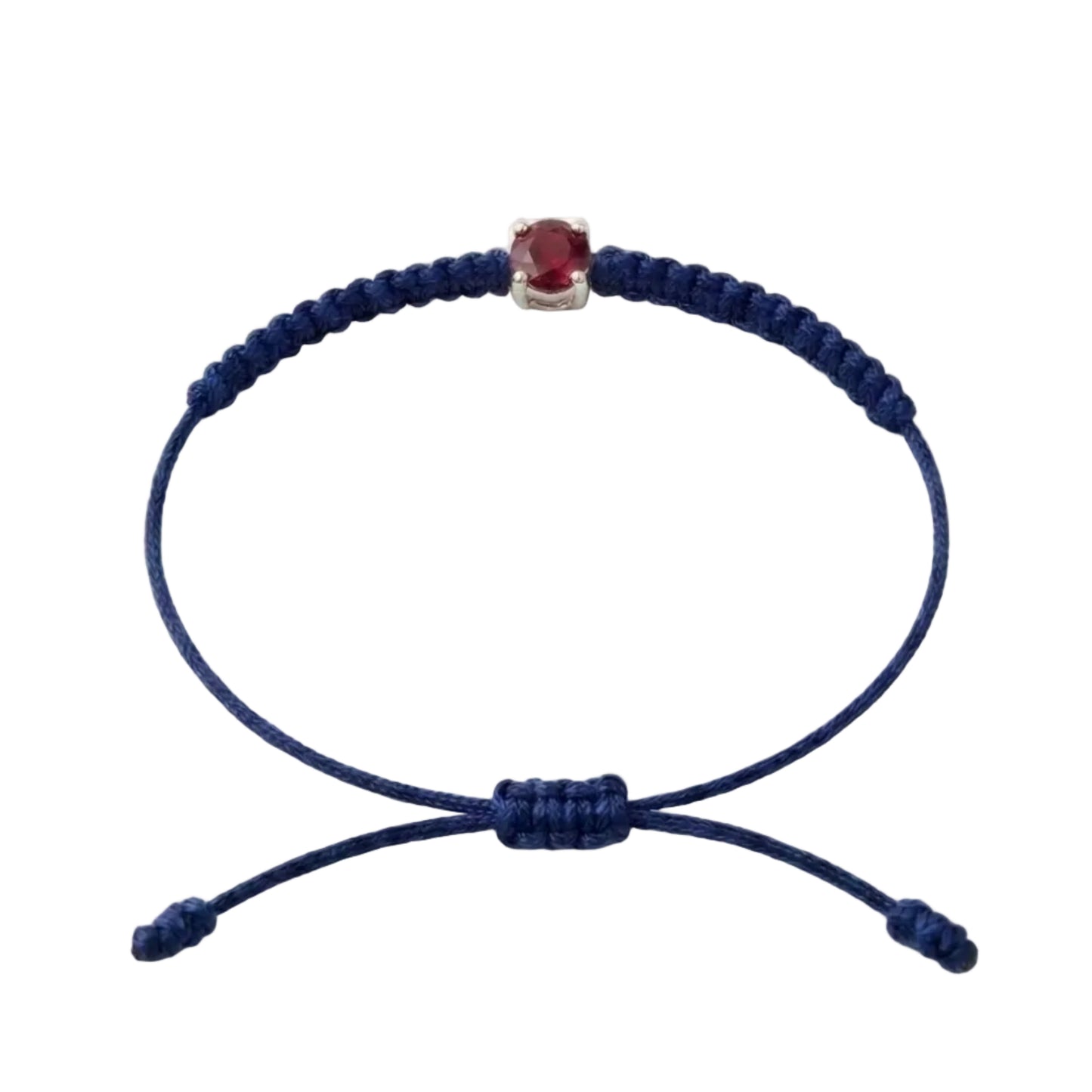 Bracelet Cordon Rubis - Or 750/1000 & Pierre de Synthèse   (3 mm)