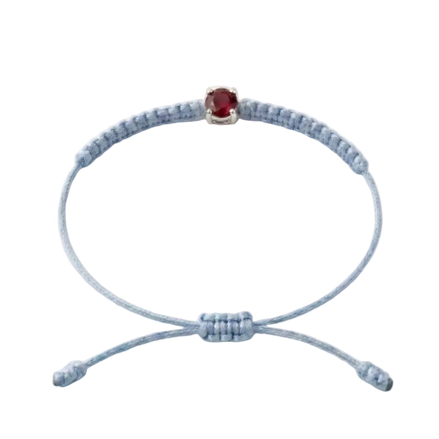 Bracelet Cordon Rubis - Or 750/1000 & Pierre de Synthèse   (3 mm)