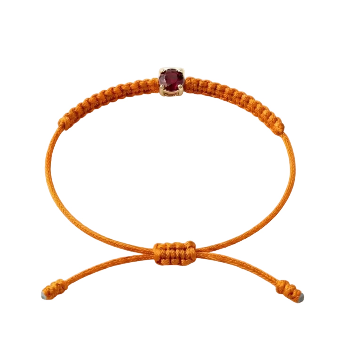 Bracelet Cordon Rubis - Or 750/1000 & Pierre de Synthèse   (3 mm)