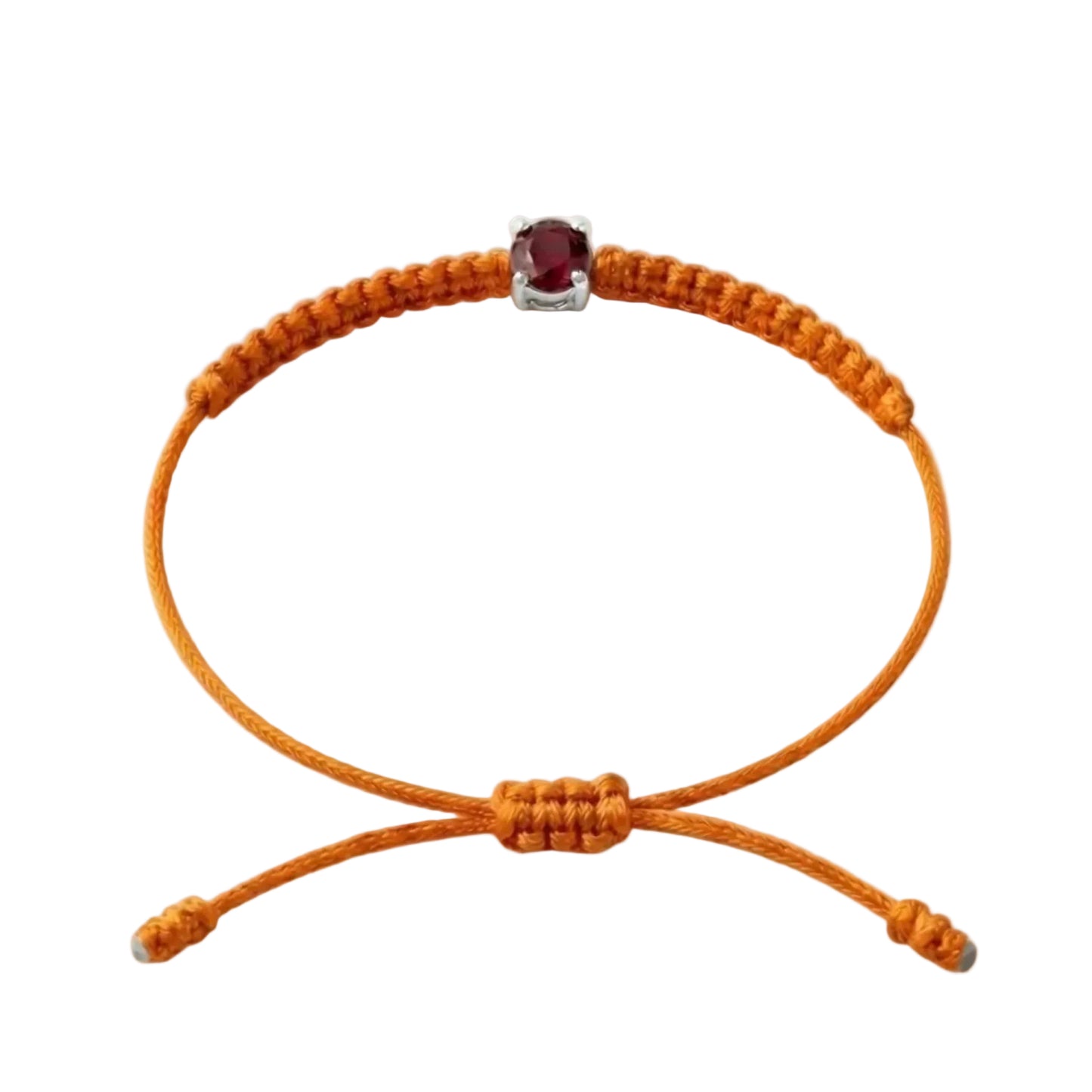 Bracelet Cordon Rubis - Or 750/1000 & Pierre de Synthèse   (3 mm)