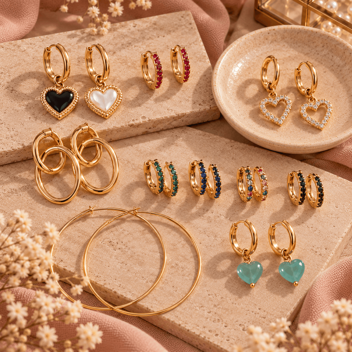 Assortiment de boucles d'oreilles
