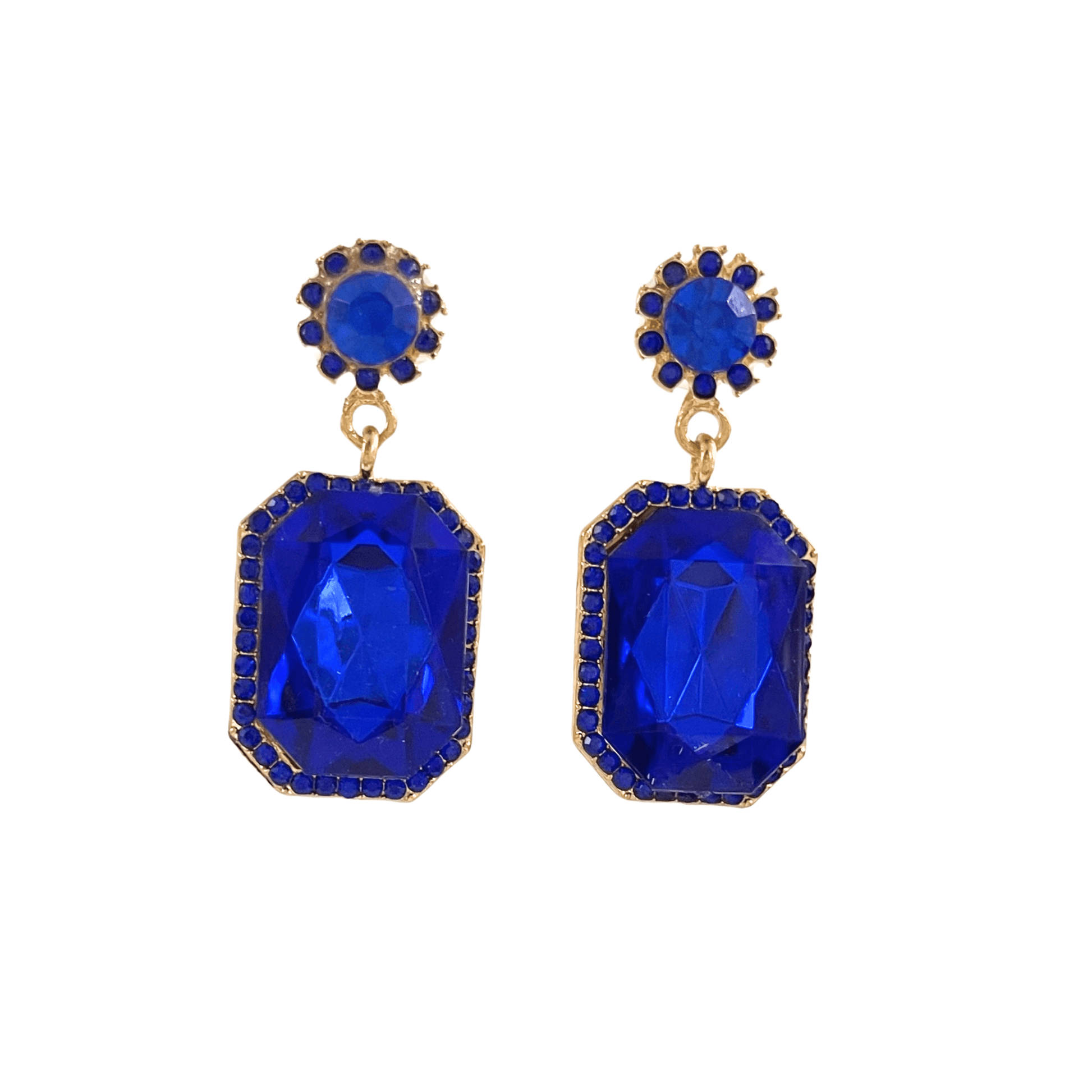 Boucles d'Oreilles Pendantes Azur Élégance 