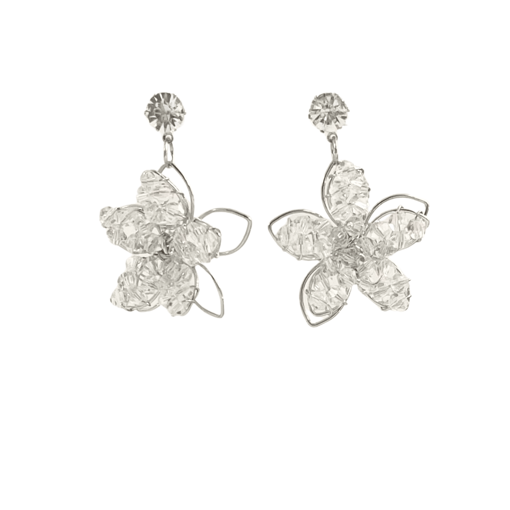 Boucles d'Oreilles Pendantes Camélia 