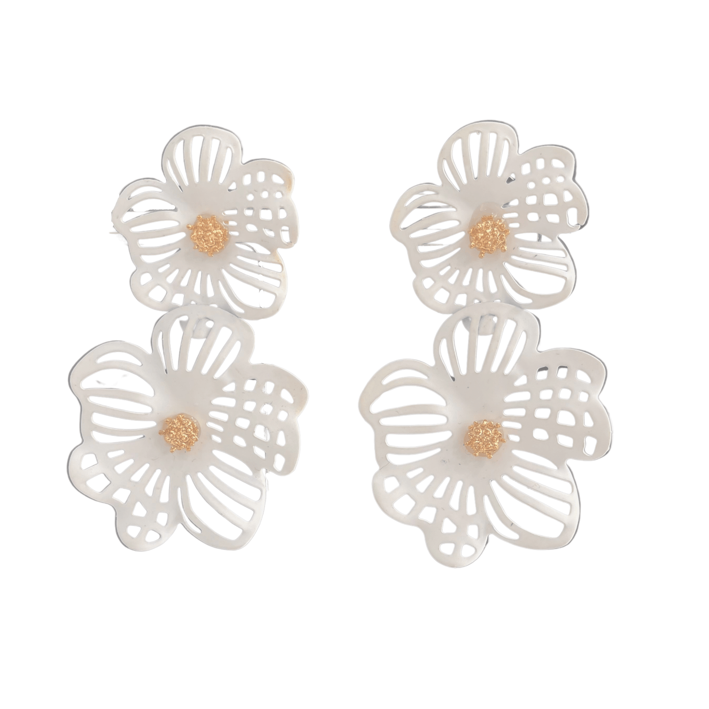 Boucles d'Oreilles Pendantes Lys 