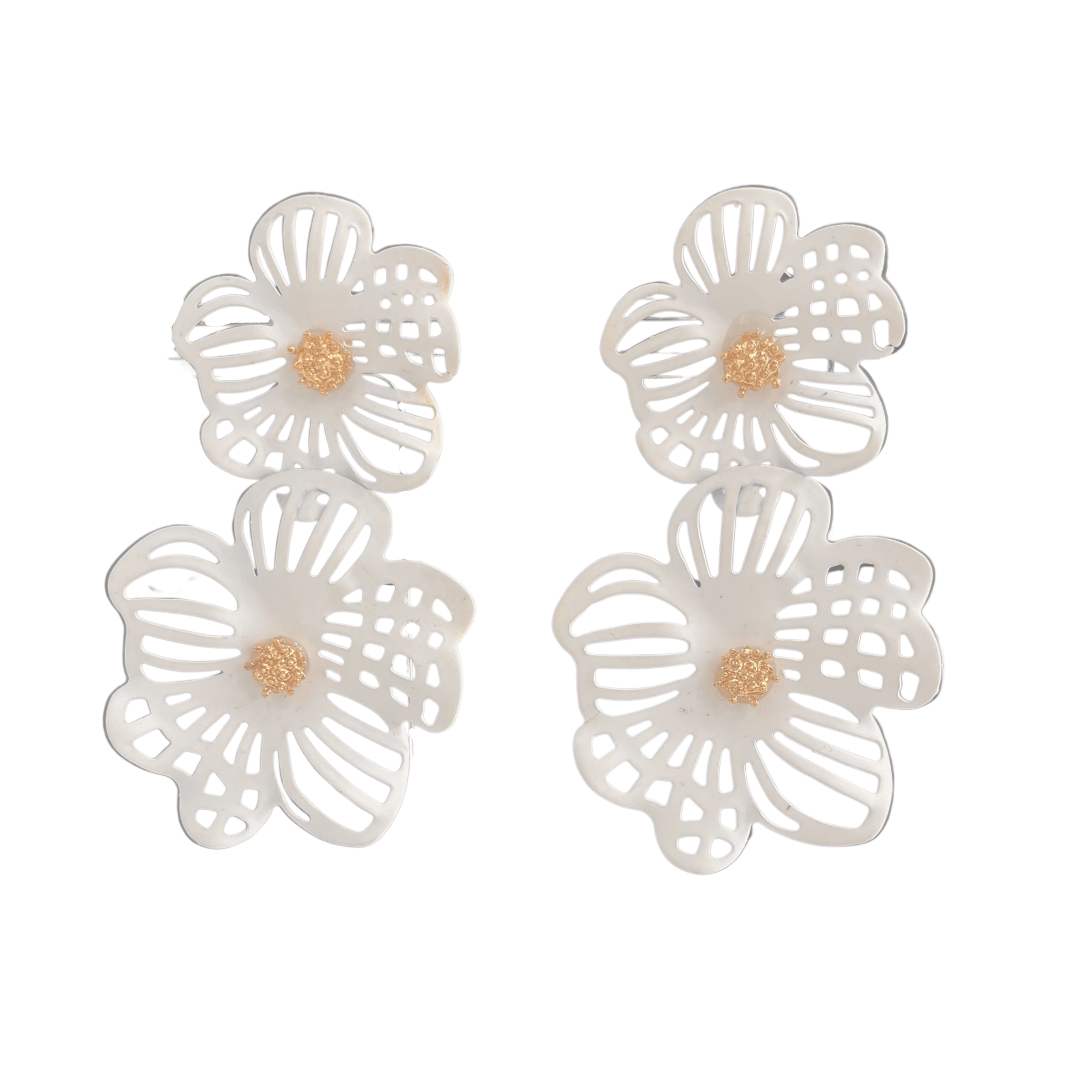 Boucles d'Oreilles Pendantes Lys 