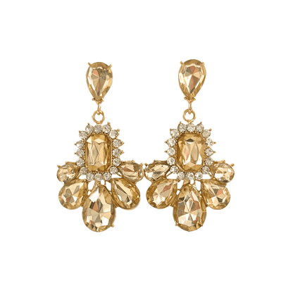 Boucles d'Oreilles Pendantes Rayons d'Or