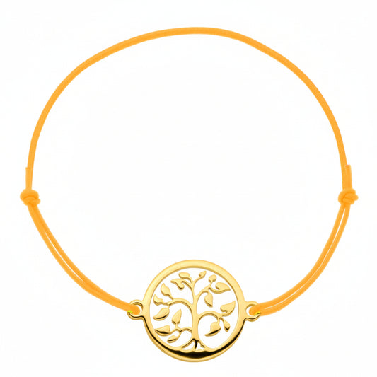 Bracelet Arbre De Vie En Acier Doré