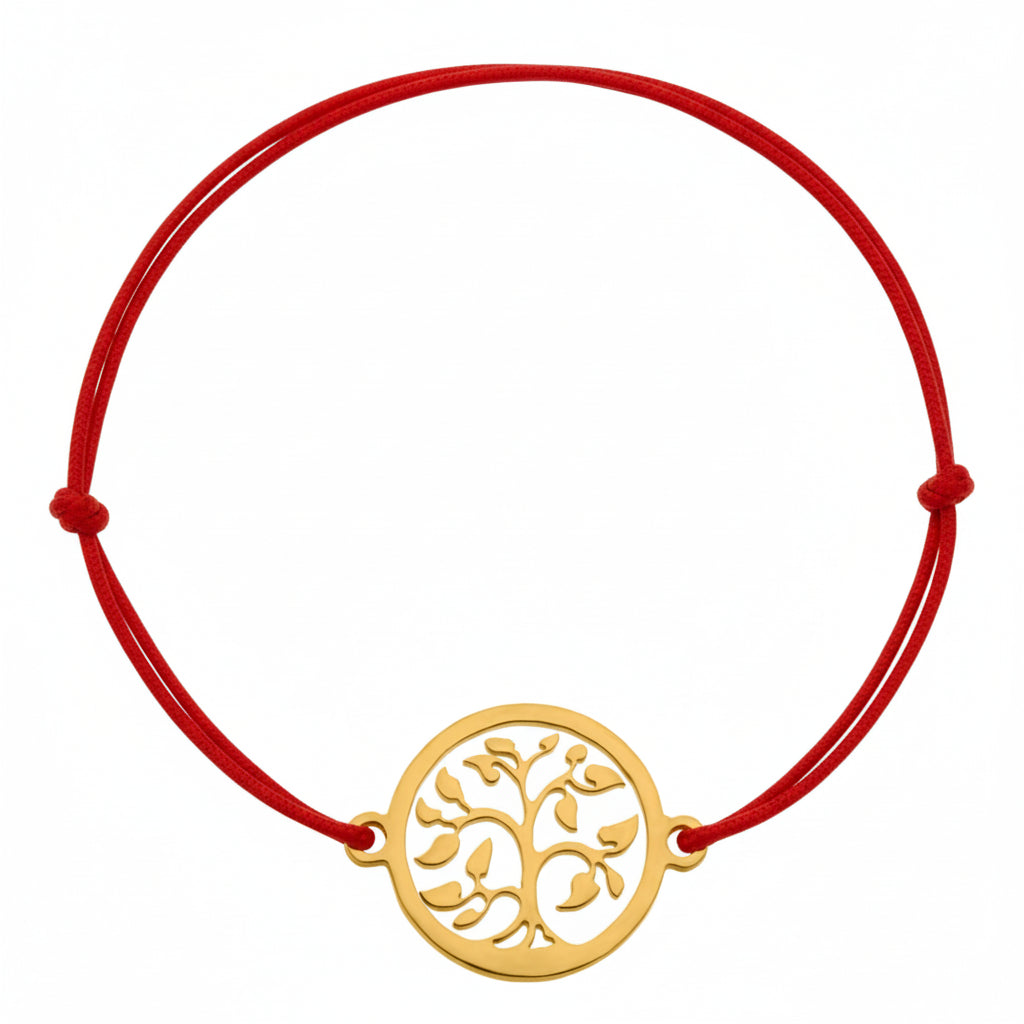 Bracelet Arbre De Vie En Acier Doré
