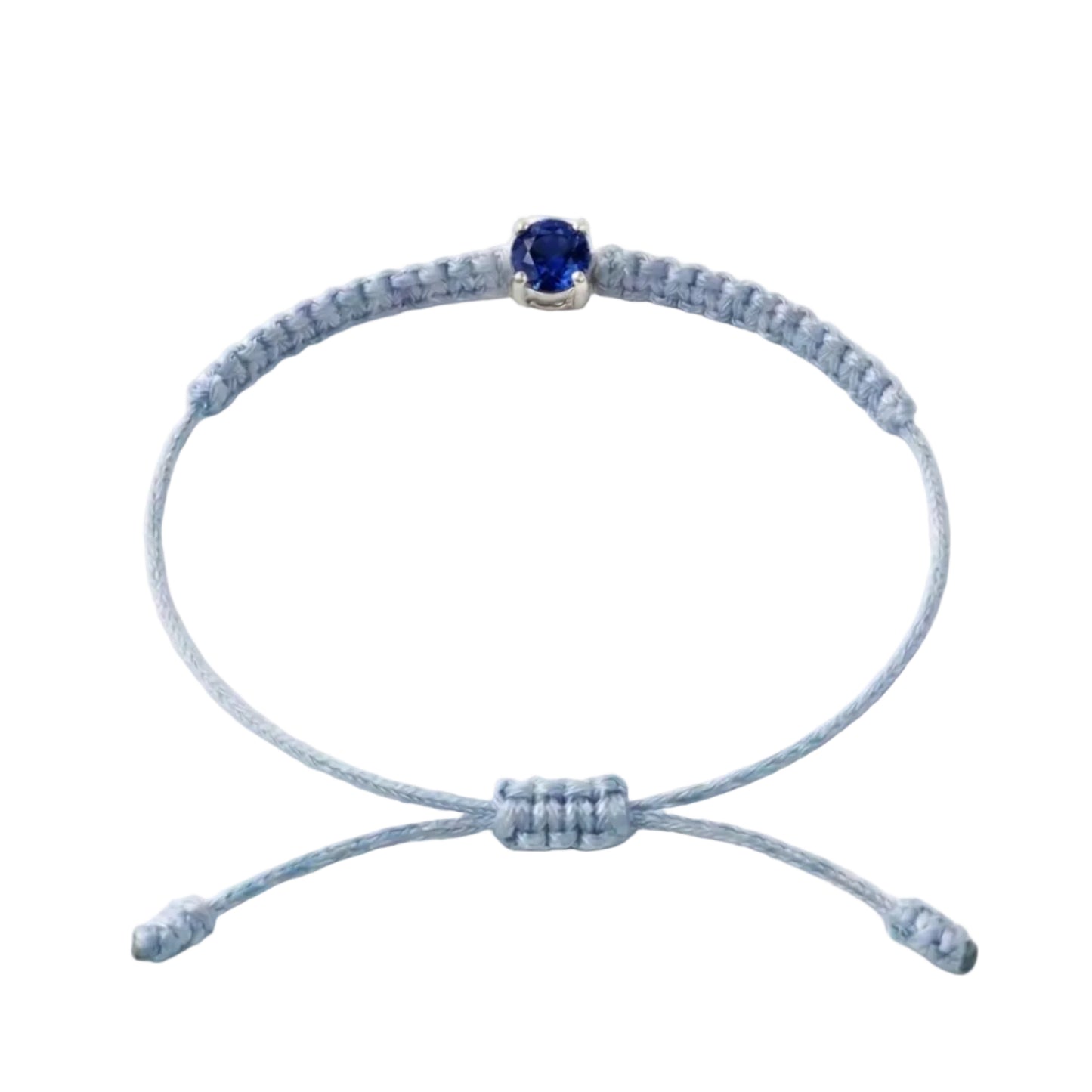 Bracelet Cordon Saphir - Or 750/1000 & Pierre de Synthèse (3 mm)