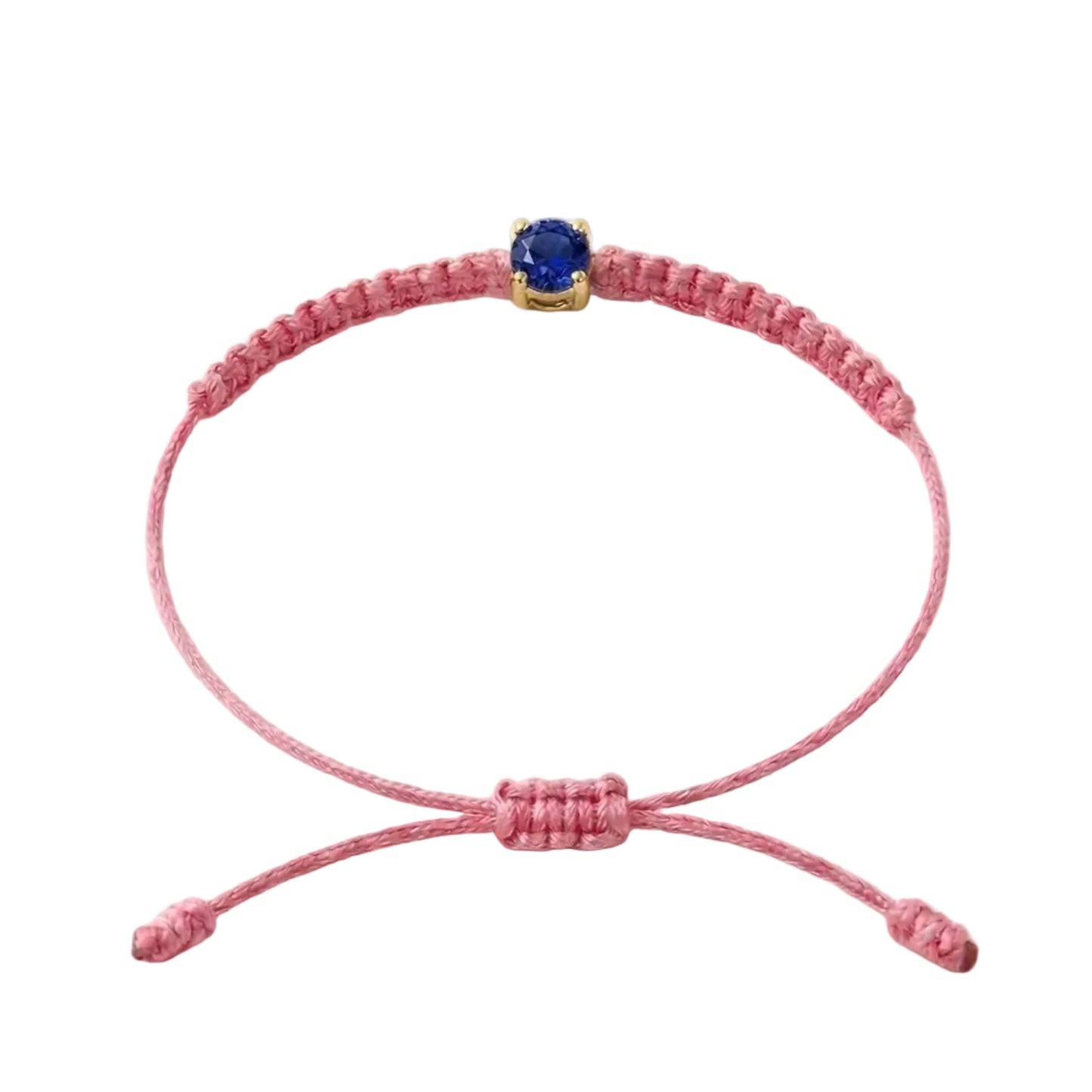 Bracelet Cordon Saphir - Or 750/1000 & Pierre de Synthèse (3 mm)