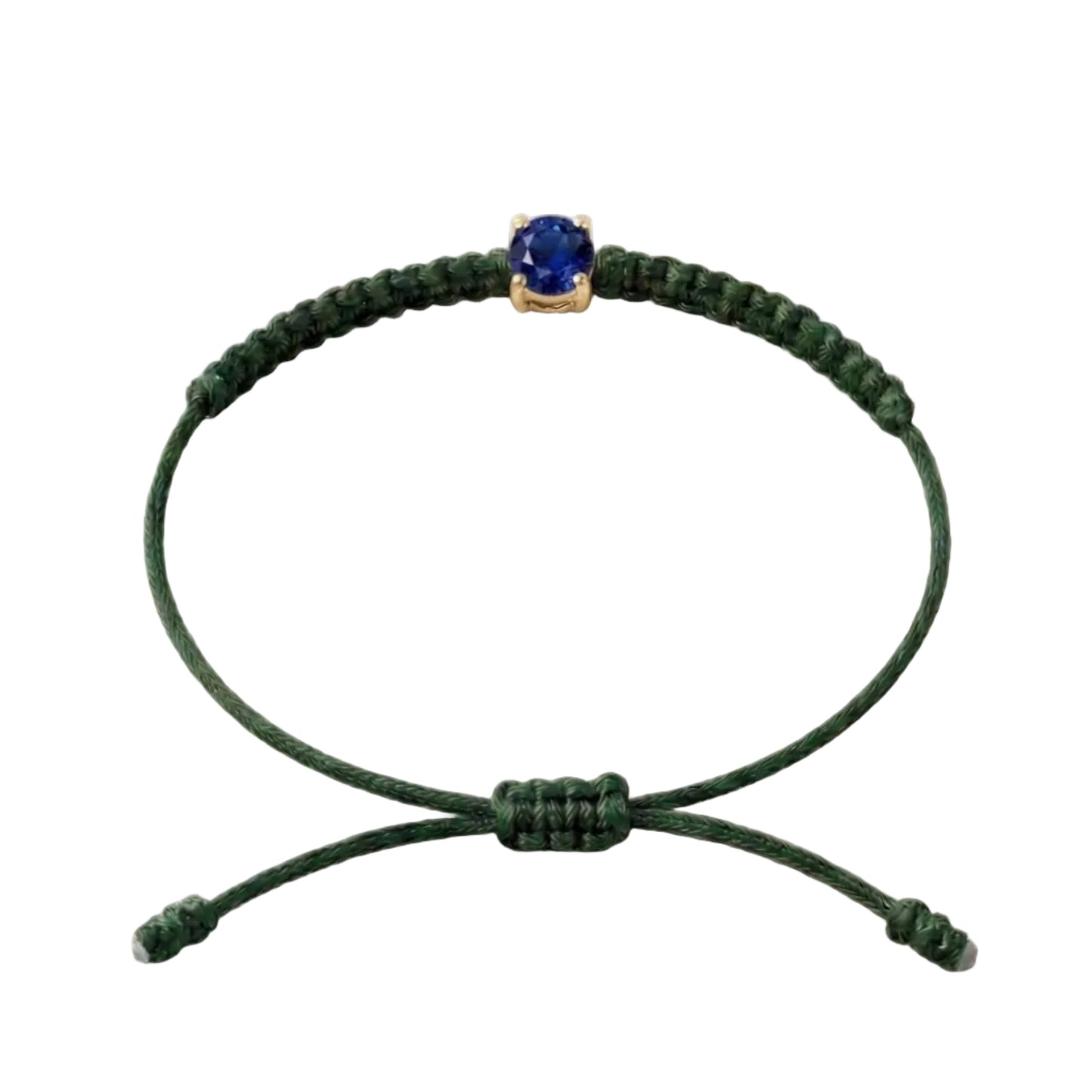 Bracelet Cordon Saphir - Or 750/1000 & Pierre de Synthèse (3 mm)