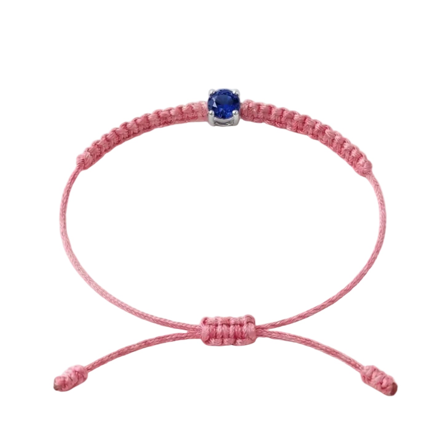 Bracelet Cordon Saphir - Or 750/1000 & Pierre de Synthèse (3 mm)