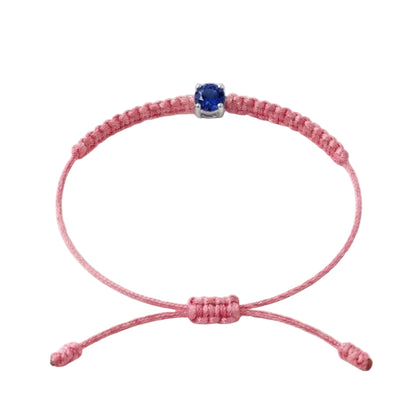 Bracelet Cordon Saphir - Or 750/1000 & Pierre de Synthèse (3 mm)