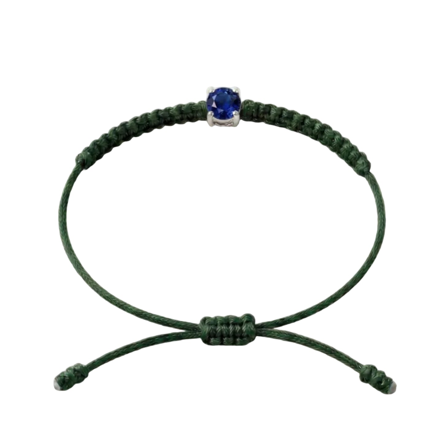 Bracelet Cordon Saphir - Or 750/1000 & Pierre de Synthèse (3 mm)