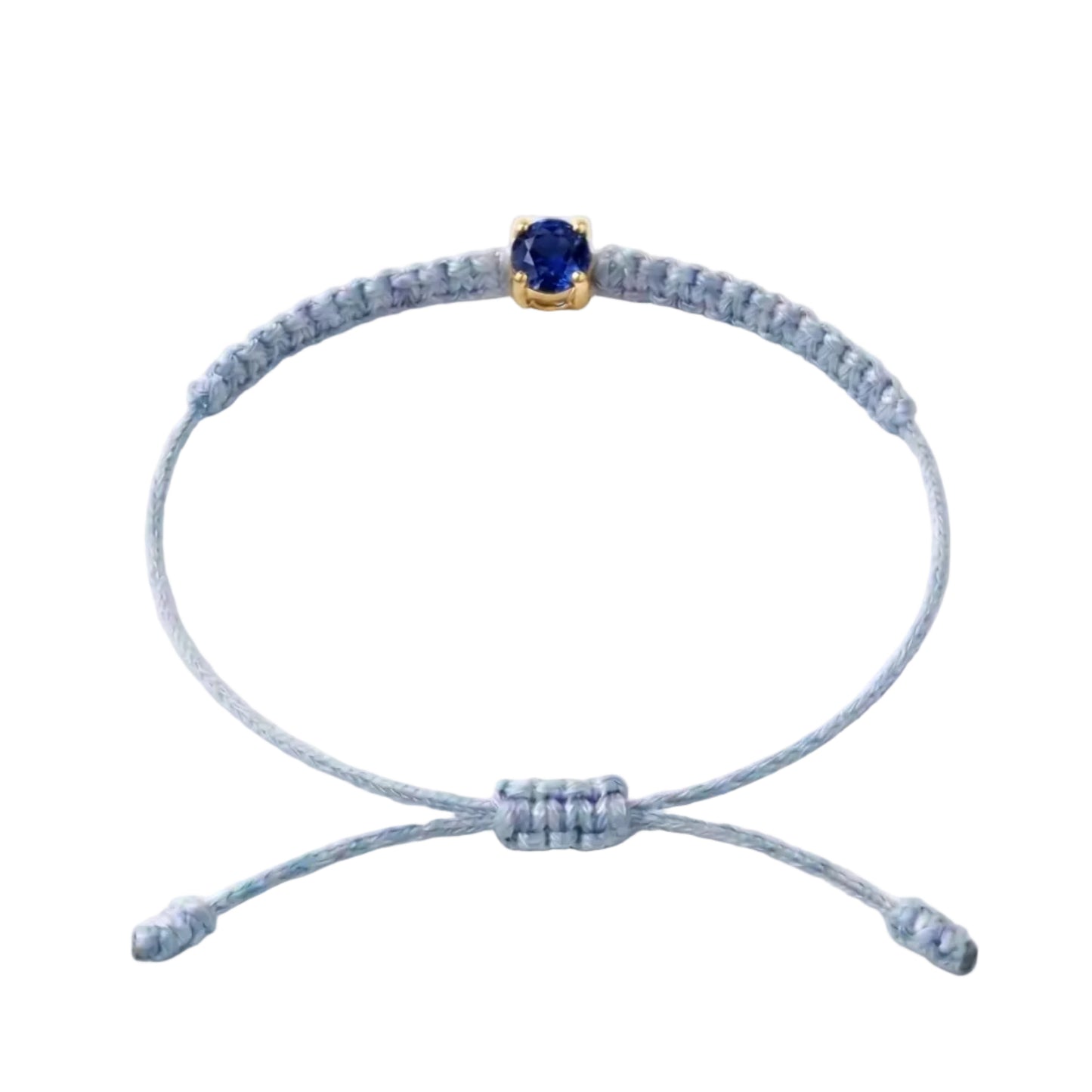 Bracelet Cordon Saphir - Or 750/1000 & Pierre de Synthèse (3 mm)