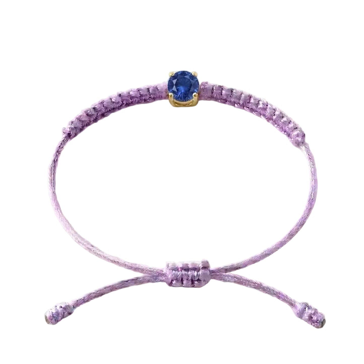 Bracelet Cordon Saphir - Or 750/1000 & Pierre de Synthèse (3 mm)
