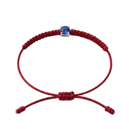 Bracelet Cordon Saphir - Or 750/1000 & Pierre de Synthèse (3 mm)