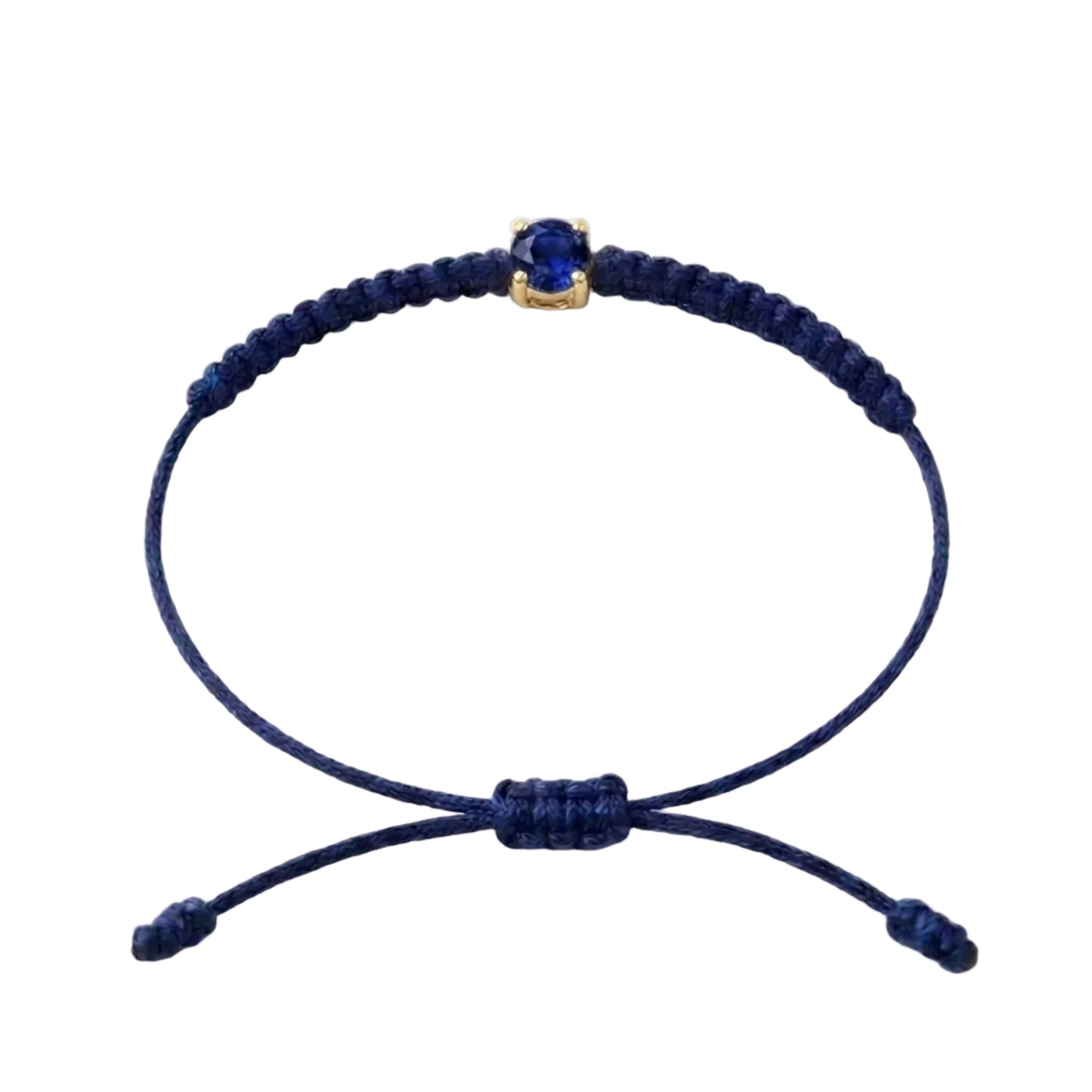 Bracelet Cordon Saphir - Or 750/1000 & Pierre de Synthèse (3 mm)