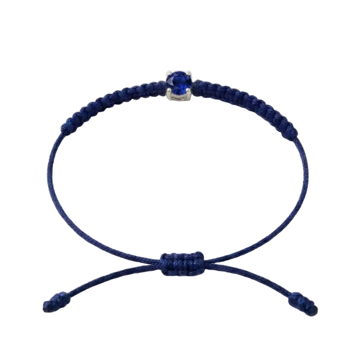 Bracelet Cordon Saphir - Or 750/1000 & Pierre de Synthèse (3 mm)