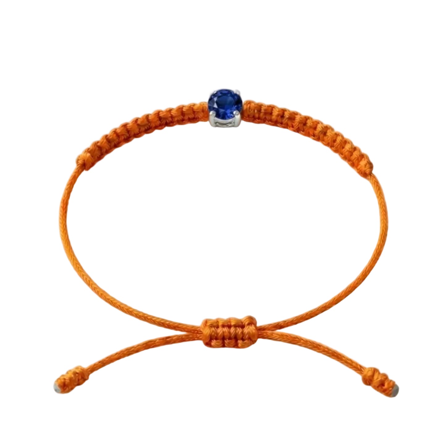 Bracelet Cordon Saphir - Or 750/1000 & Pierre de Synthèse (3 mm)