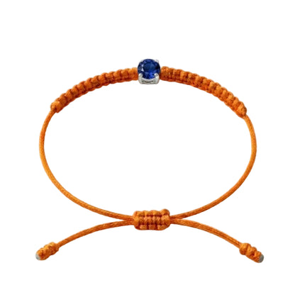 Bracelet Cordon Saphir - Or 750/1000 & Pierre de Synthèse (3 mm)