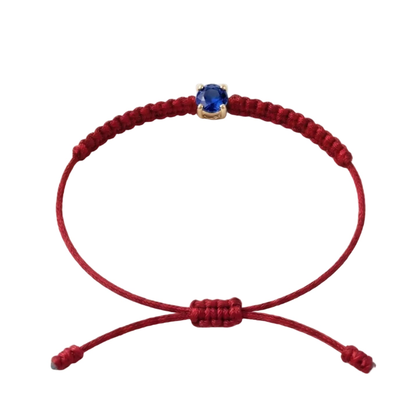 Bracelet Cordon Saphir - Or 750/1000 & Pierre de Synthèse (3 mm)