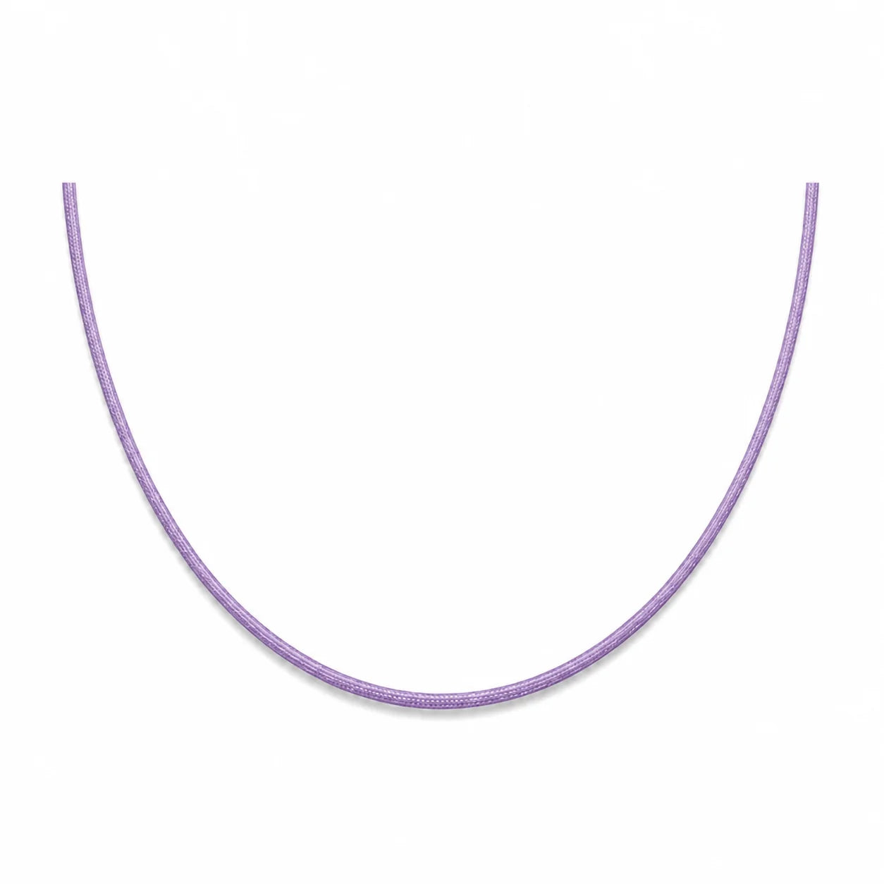 Collier en cordon  mauve avec fermoir 