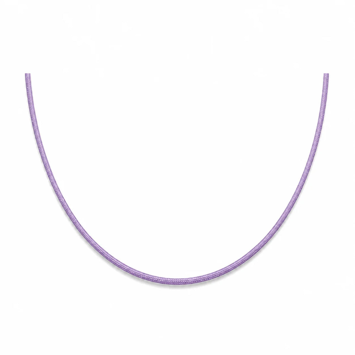 Collier en cordon  mauve avec fermoir 