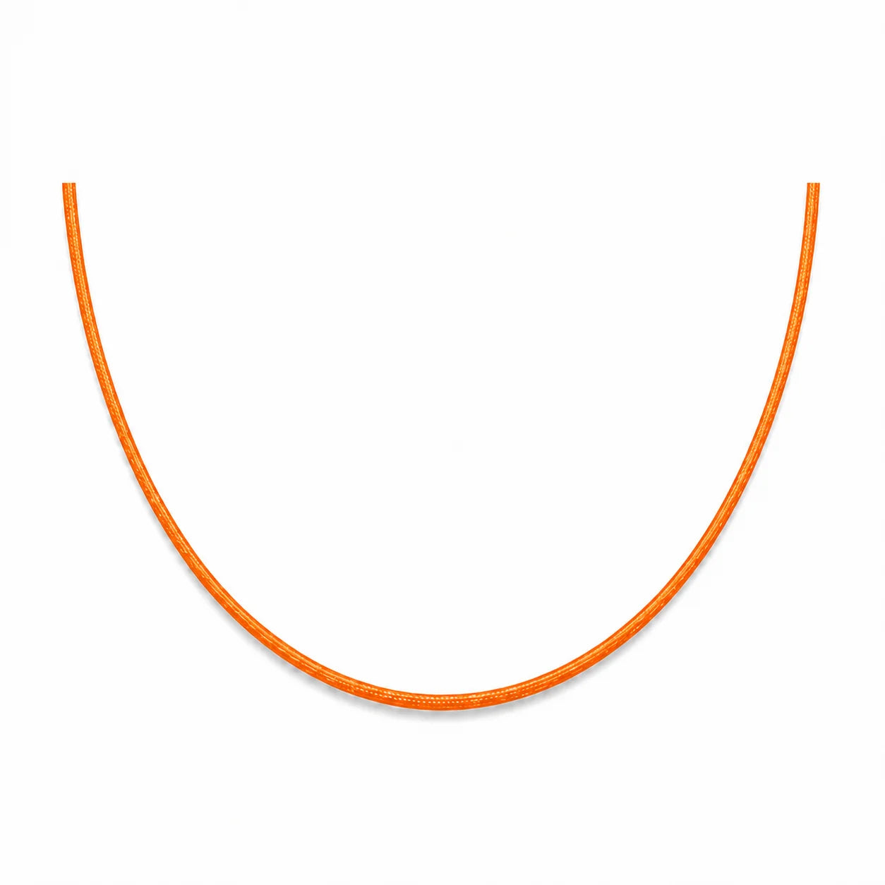 Collier en cordon  orange avec fermoir 