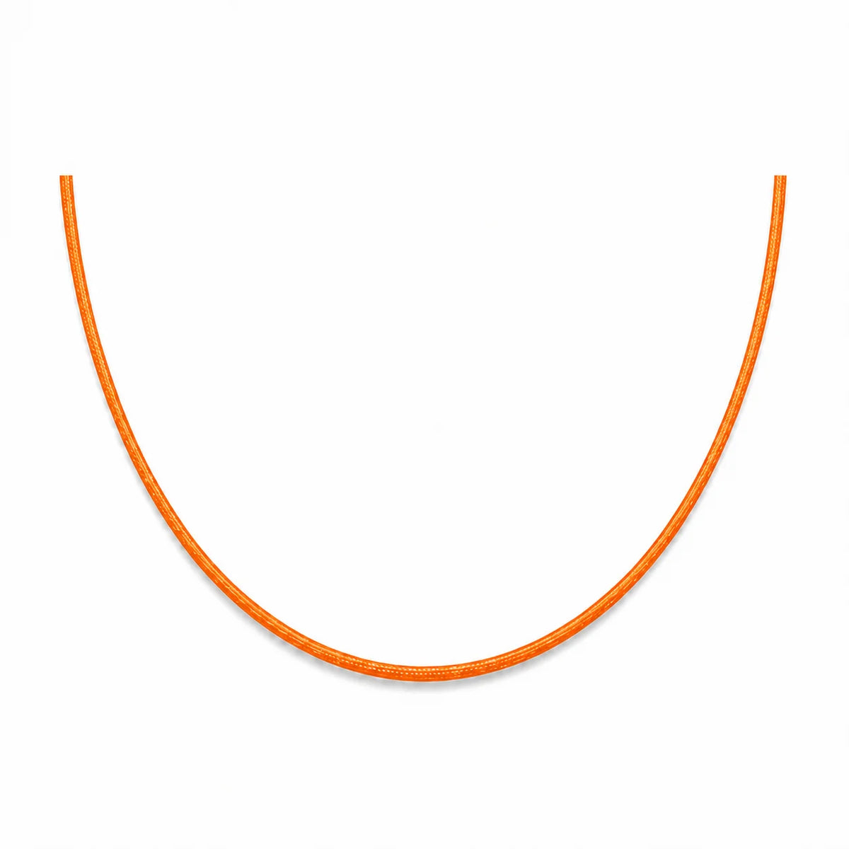 Collier en cordon  orange avec fermoir 