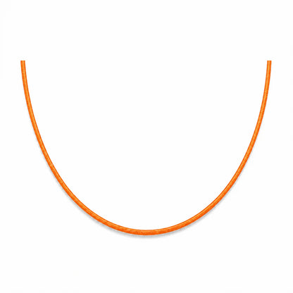 Collier en cordon  orange avec fermoir 