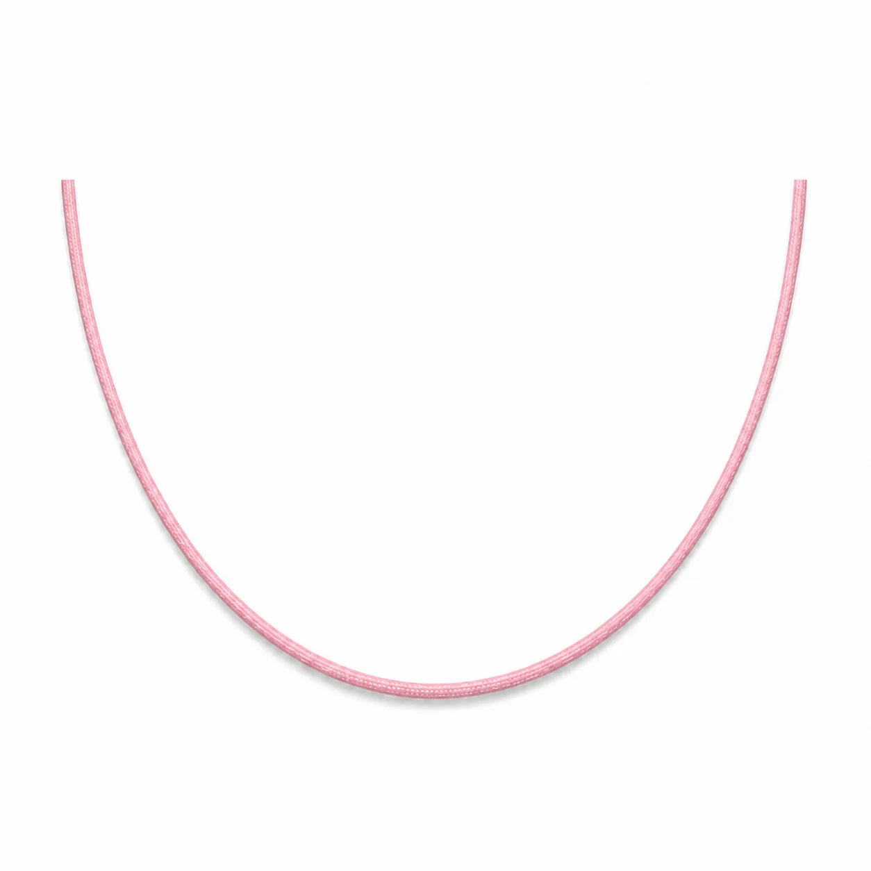 Collier en cordon  rose clair avec fermoir 