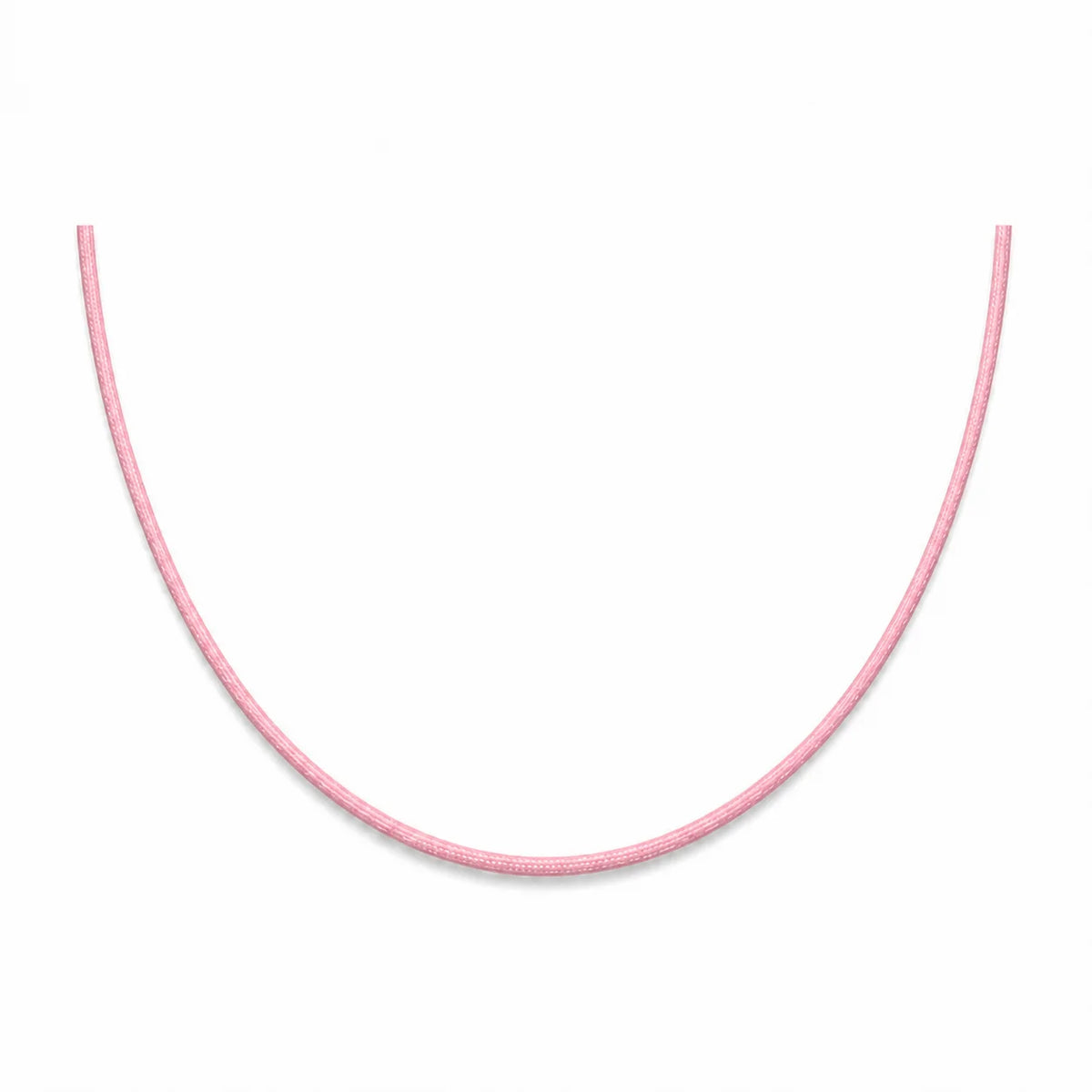 Collier en cordon  rose clair avec fermoir 