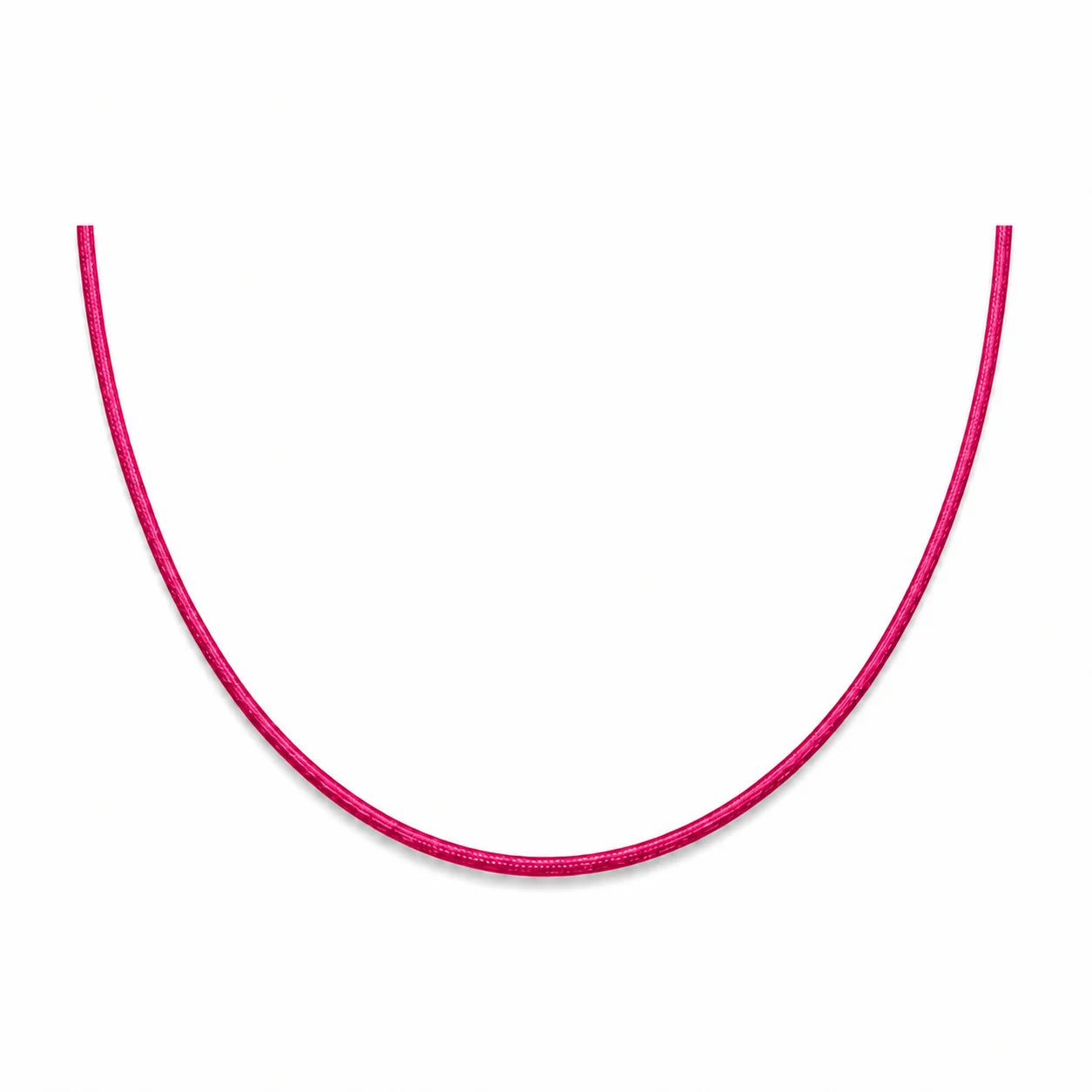 Collier en cordon  rose framboise avec fermoir 