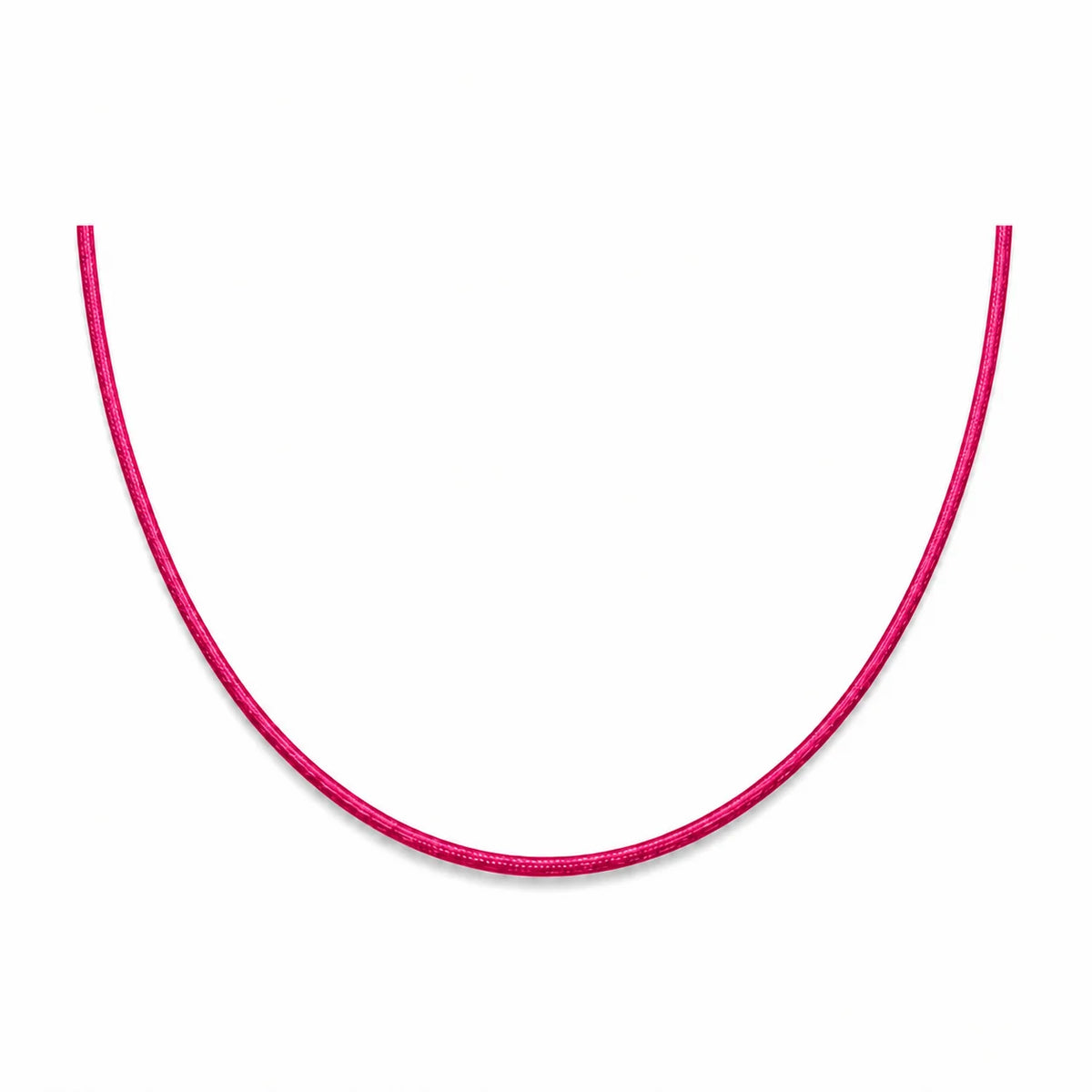 Collier en cordon  rose framboise avec fermoir 