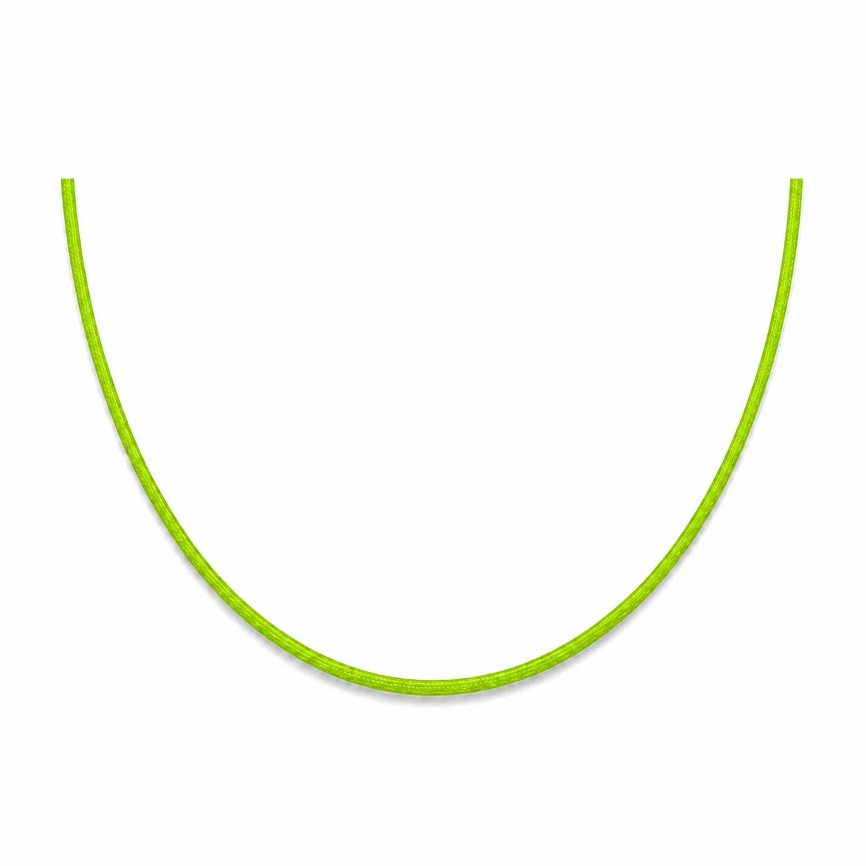 Cordon en nylon vert pomme ajustable avec fermoir pour collier 