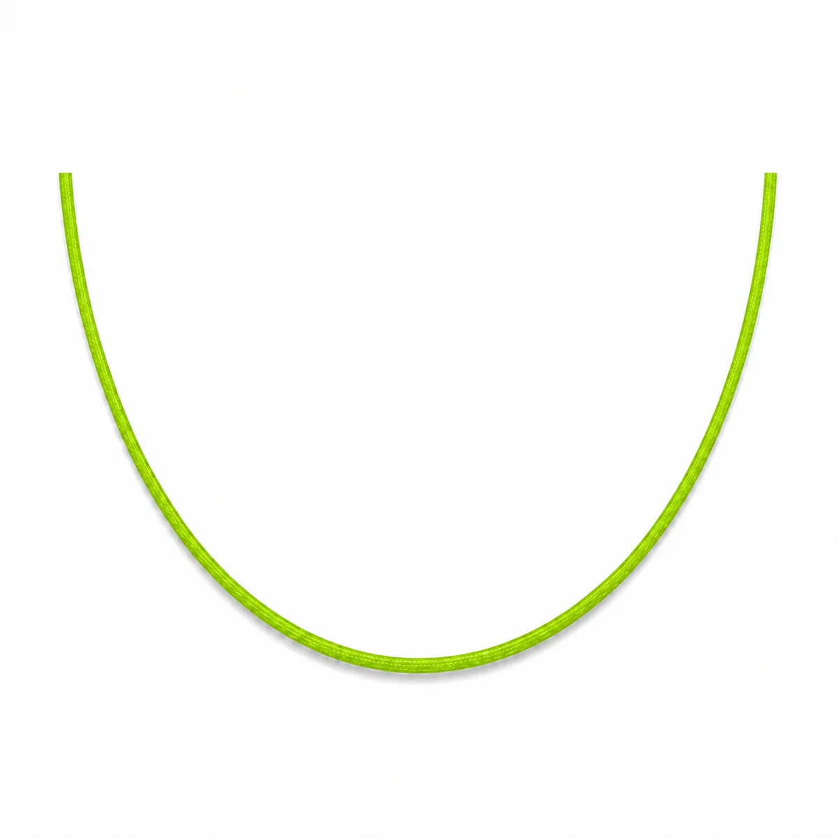 Cordon en nylon vert pomme ajustable avec fermoir pour collier 
