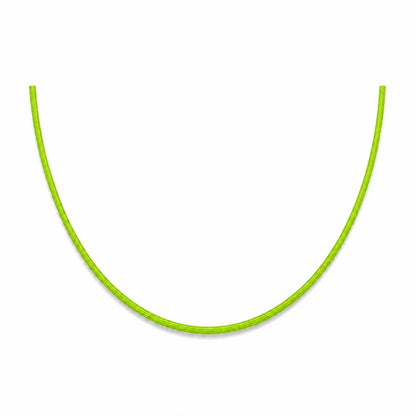 Cordon en nylon vert pomme ajustable avec fermoir pour collier 