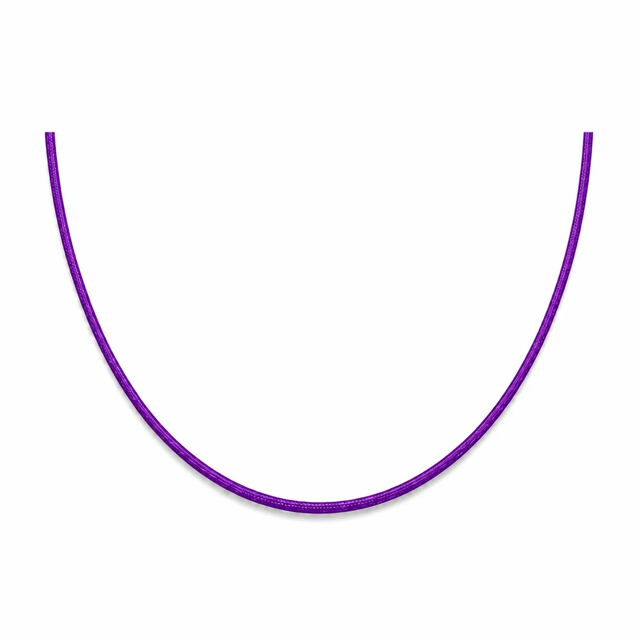 Collier en cordon  violet avec fermoir 