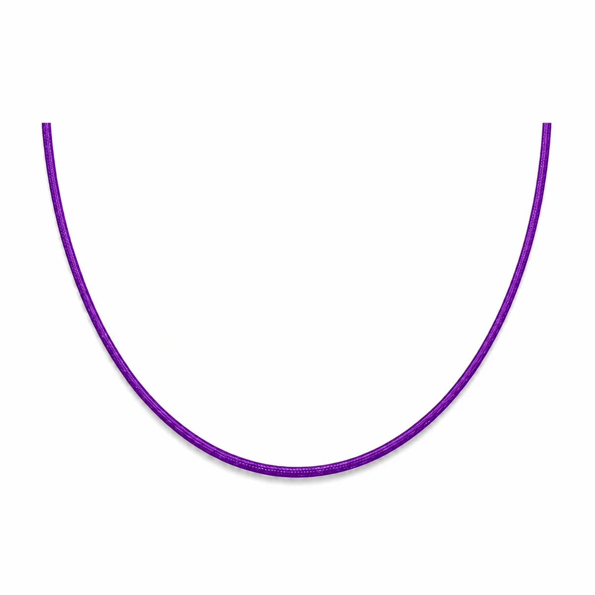 Collier en cordon  violet avec fermoir 