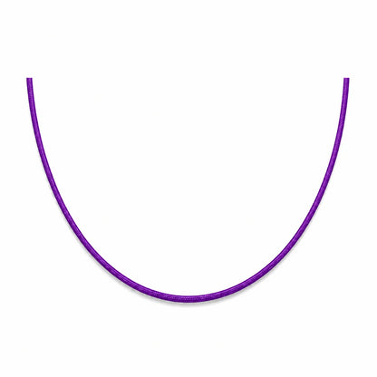 Collier en cordon  violet avec fermoir 
