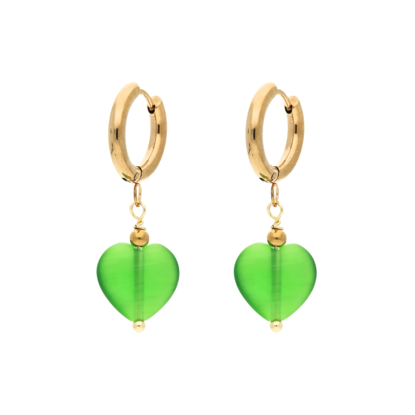 Boucles d'Oreilles Créoles Coeur Tendre Pomme