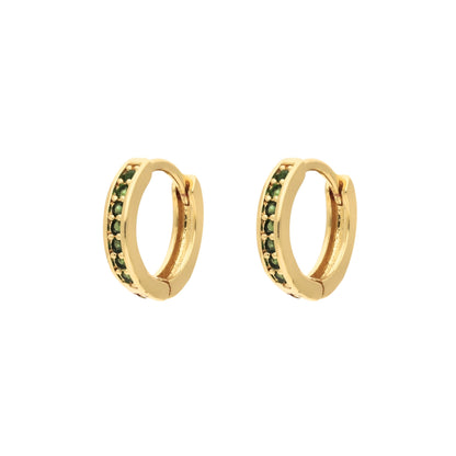 Boucles d'Oreilles Créoles Dana Émeraude