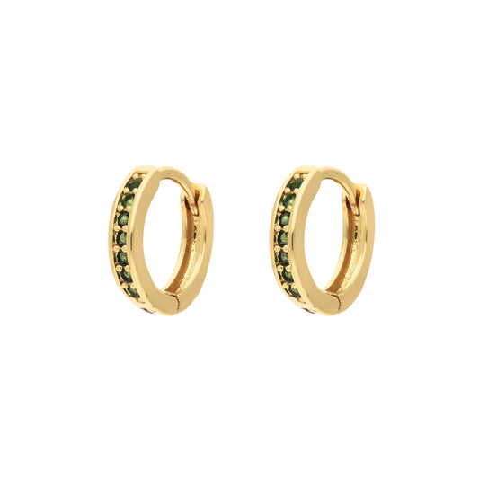 Boucles d'Oreilles Créoles Dana Émeraude